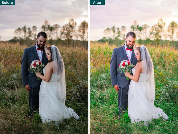Wedding photo retouching